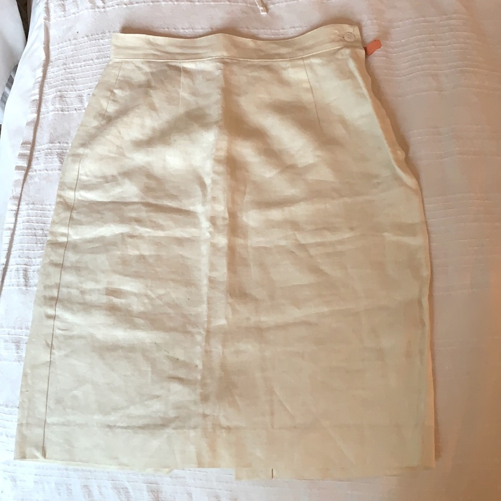 Cream linen skirt